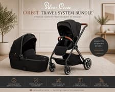 Image of Silver Cross Orbit Travel System Pushchair Pram + Carrycot Newborn Bundle NEW