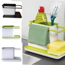 Image of Sink Tidy Caddy – Kitchen Sink Organiser with Removable Drip for Detergent Brush