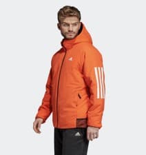 Image of ADIDAS MENS WINDPROOF WARM OUTDOOR FULL ZIP JACKET ORANGE DZ1405 - M - MEDIUM