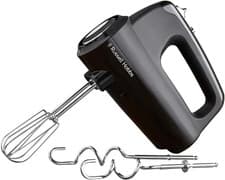 Image of Russell Hobbs Desire Hand Mixer Electric Whisk & Dough Mixer 350W Black - 24672