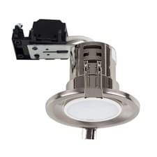 Image of MiniSun Fire Rated Downlights in Brushed Chrome No Transformer Needed 240V 55mm