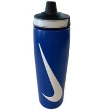 Image of Nike Refuel Water Bottle 24oz Sports Bottle Blue - New - (Small Scratch)