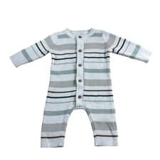 Image of Mamas And Papas Stripe Romper Up To 1 Month Baby Boys Girls Cute Cotton Outfit