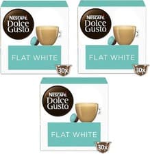 Image of NESCAFÉ Dolce Gusto Flat White, 30 Pods (3 Packs, 90 Pods)