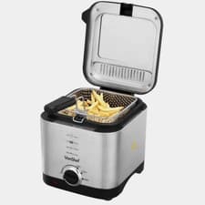 Image of VonShef 1.5L Compact Deep Fat Fryer - Stainless Steel 900W - Adjustable Temp