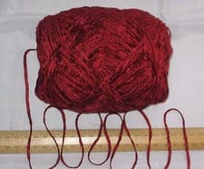 Image of 9 x 100g balls Rusty Red Acrylic flat Chenille double knitting wool yarn DK 900g