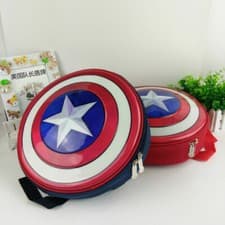 Image of Captain America Shield Backpack Marvel Avengers Superhero School Bag Kids Boys