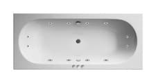 Image of Balterley Modern Round Double Ended Whirlpool Bath with Leg Set, 1800 x 800mm