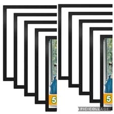 Image of 10 x A4 Magnetic Display Frames Self Adhesive Picture Poster Holder-BLACK-NEW