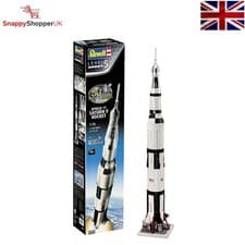 Image of Revell Apollo 11 Saturn V Rocket 1:96 Scale Plastic Model Kit - Classic Style