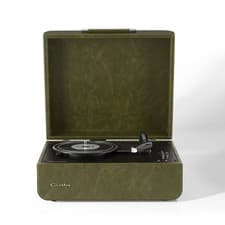 Image of Crosley Mercury Turntable Bluetooth Green Stereo Speakers Vinyl Record Player