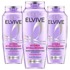 Image of L'oreal Elvive Hydra Hyaluronic Restoring Moisture Boosting Shampoo Pack 3 x 1L