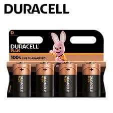 Image of 4 x Duracell D Size Plus Power Alkaline Batteries LR20, MN1300, MX1300 EXP:04/34