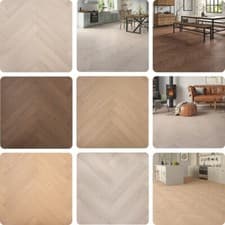 Image of Herringbone Laminate Flooring Luxury Water Resistant Click Fit Floor Wood Floor