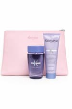 Image of 💜 Kérastase Blond Absolu Haircare Set + Pink Travel Pouch – Genuine