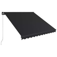 Image of Manual Retractable Awning Outdoor Patio Awning Sunshade Garden Canopy vidaXL