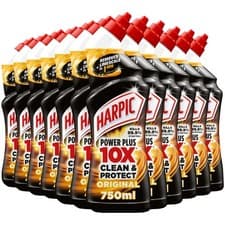Image of 12 x Harpic Power Plus Max Disinfectant Toilet Cleaner Limescale Removal 750ml