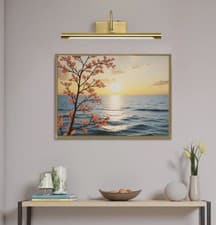Image of Epinl 40cm Gold LED Picture Light 8W 3000K Swivel Over Mirror Lamp