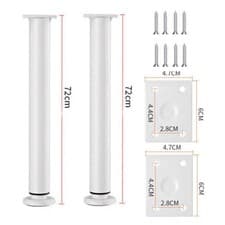 Image of 2/4x Adjustable Kitchen Worktop Desk Breakfast Bar Table Leg Support 710-1100MM