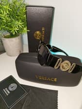 Image of Versace Sunglasses Black Gold