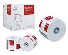 Image of Katrin 103424 Classic System Toilet 800 Sheets ECO 2 Ply White 36 Rolls in Box