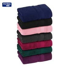 Image of Luxury Turkish Cotton Bath Hand Towel Set 600GSM Thick Soft Absorbent 7 Colours
