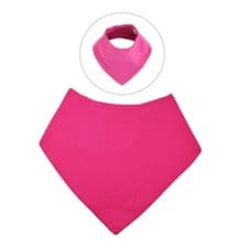 Image of Plain Bandana Bibs 3 Pack Bundle Feeding Baby Girls Bibs 100% Cotton Fuchsia