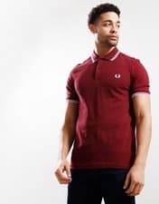 Image of REDUCED STOCK GENUINE Fred Perry Mens Port / Dark Red Short Sleeve Polo Shirt