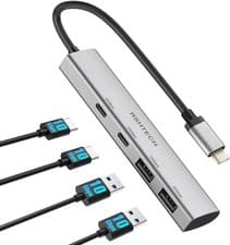 Image of 10Gbps USB C Hub 4-Port USB 3.2 Gen2 Hub with 2 USB-A & 2 USB-C Data Ports RX05
