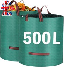 Image of Heavy Duty Garden Waste Bags, 500 Litre Large Garden Bag with Handles, Reusable