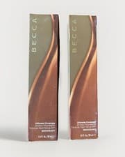 Image of Lot of 2 BECCA Ultimate Coverage 24-Hour Foundation 1oz/30ml~Mahogany~NEW in BOX