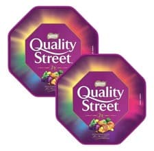 Image of Nestle Quality Street Assorted Chocolate Tub, 550g (Pack of 2) Free Delivery UK