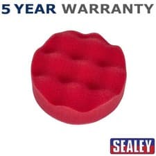 Image of Sealey Hook-and-Loop Buffing & Polishing Foam Head 80 x 25mm Red/Ultra-Soft
