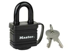 Image of Master Lock Weather Tough Padlock 40Mm Black Finish MLK7804