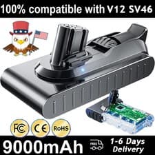Image of 8.0Ah 6.0Ah Battery For Dyson V12 Detect Slim V12 SV46 Absolute Fluffy 965470-01