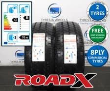 Image of X2 225/55R17C 225 55 17C 109/107H 8PR ROADX COMMERCIAL NEW TYRES *B WET GRIP*