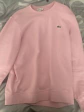 Image of Lacoste Mens Crew Neck Sweatshirt (Pink) Never Worn.