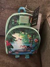 Image of New With Tags Loungefly Disney Jungle Book Bare Necessities Mini Backpack