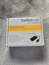 Image of StarTech.com Portable 4 Port SuperSpeed Mini USB 3.0 Hub - Black