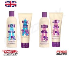 Image of Aussie Shampoo & Conditioner 170ml / 250ml – Mega or Miracle Moist UK