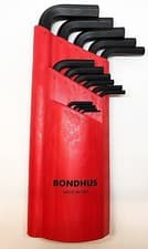 Image of Bondhus 15 Piece Metric Ball End Hex Allen Key Set 1.27-10MM BLX15M 10995
