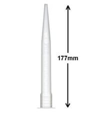 Image of 10x 177mm Extended Extra Long Silicone Sealant Nozzles Tube C3 Cartridge 310ml
