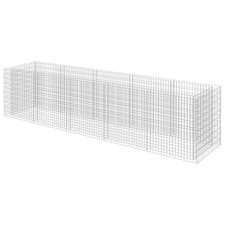 Image of Gabion Raised Bed Stone Basket Wall Stone Basket Cage Galvanised Steel vidaXL