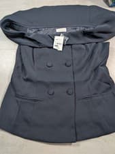 Image of Quiz Woven Bardot Top With Button Front Womens UK16 New