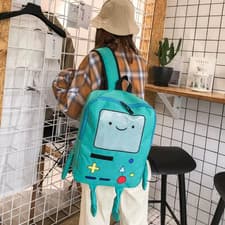 Image of Funny Personality Three-Dimensional Student Backpack Cartoon Adventure Time Back