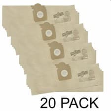 Image of VACUUM CLEANER DUST BAGS FITS DRAPER 20529 27889 48497 WDV1400 WDV20ASS x 20