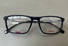 Image of Carrera 8866 Men's Eyeglasses Frames Blue Rectangle 54-16-145