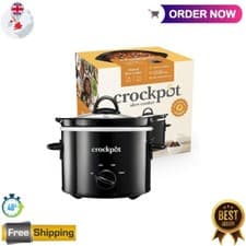 Image of Crock Pot Slow Cooker Removable Easy Clean Ceramic Bowl 1.8 L Small Slow Cooker