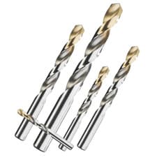 Image of DORMER A002 HSS TIN STRAIGHT SHANK JOBBER DRILL DIN 338