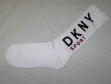 Image of BRAND NEW DKNY Mens Ribbed Sports Socks White Size 7 - 11
